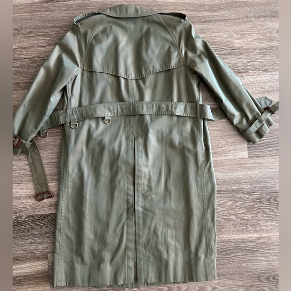 Burberry Monogram Logo Nova Check Long Trench Coat Iridescent - Picture 9 of 14